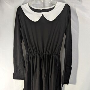 New woman adult Halloween costume Wednesday inspired dress xs-XXL